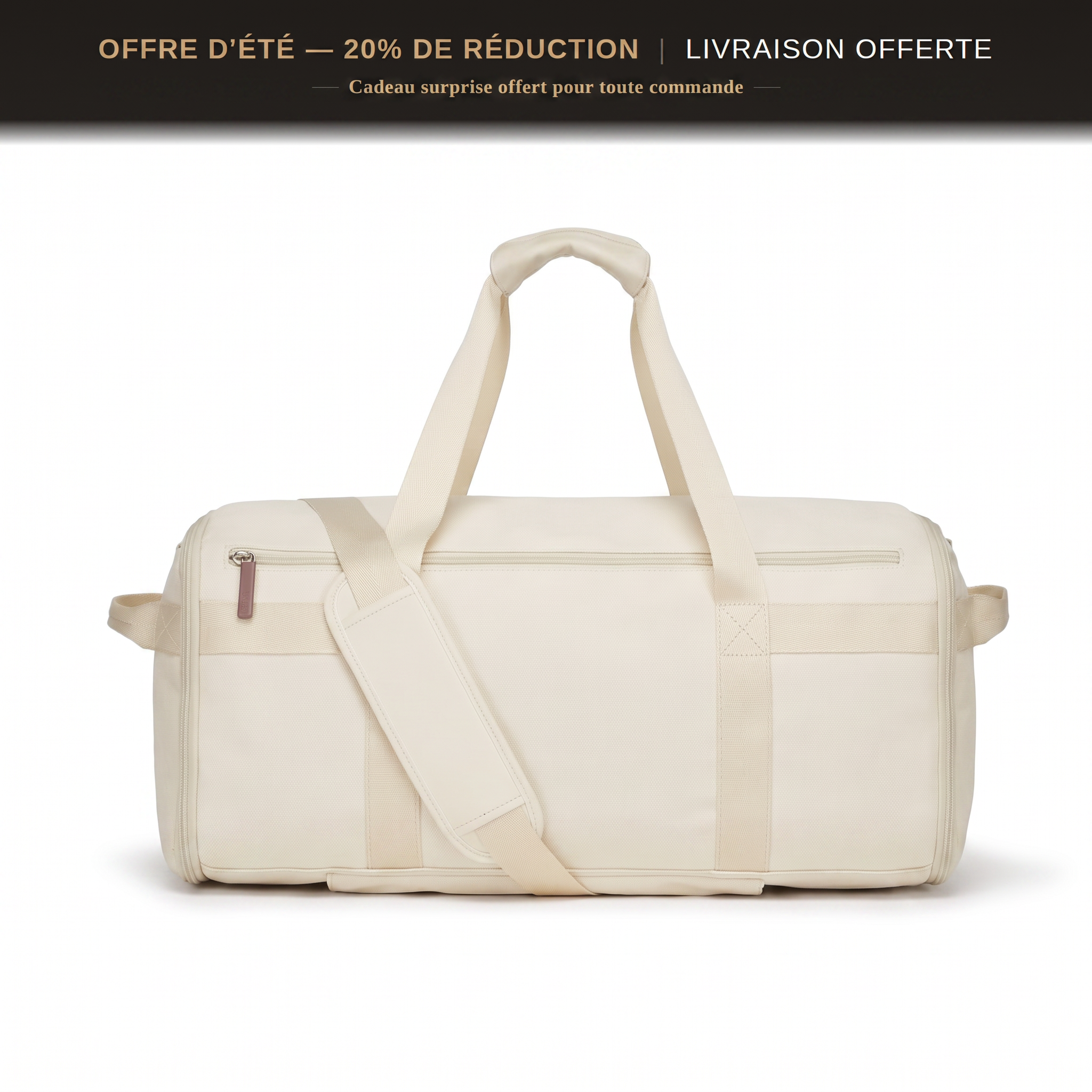 VOYAGEUR — Le Compagnon, sac de voyage cabine coloris Beige