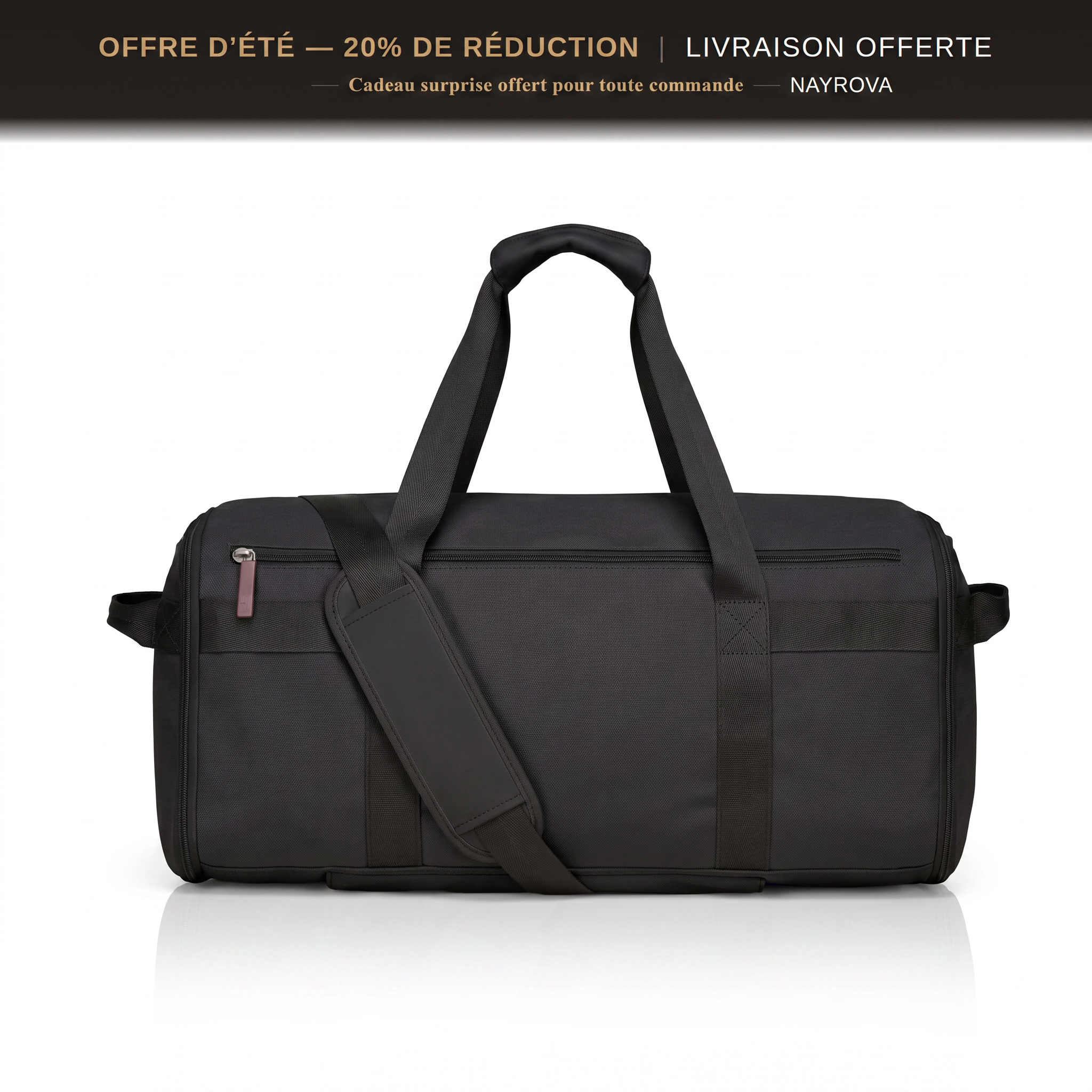 VOYAGEUR — Le Compagnon, sac de voyage cabine coloris Noir